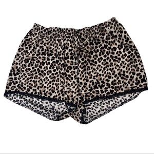 Cheetah Pajama Shorts L Lounge Romantic Chic Lace Sexy Cozy Chic Girlhoodcore